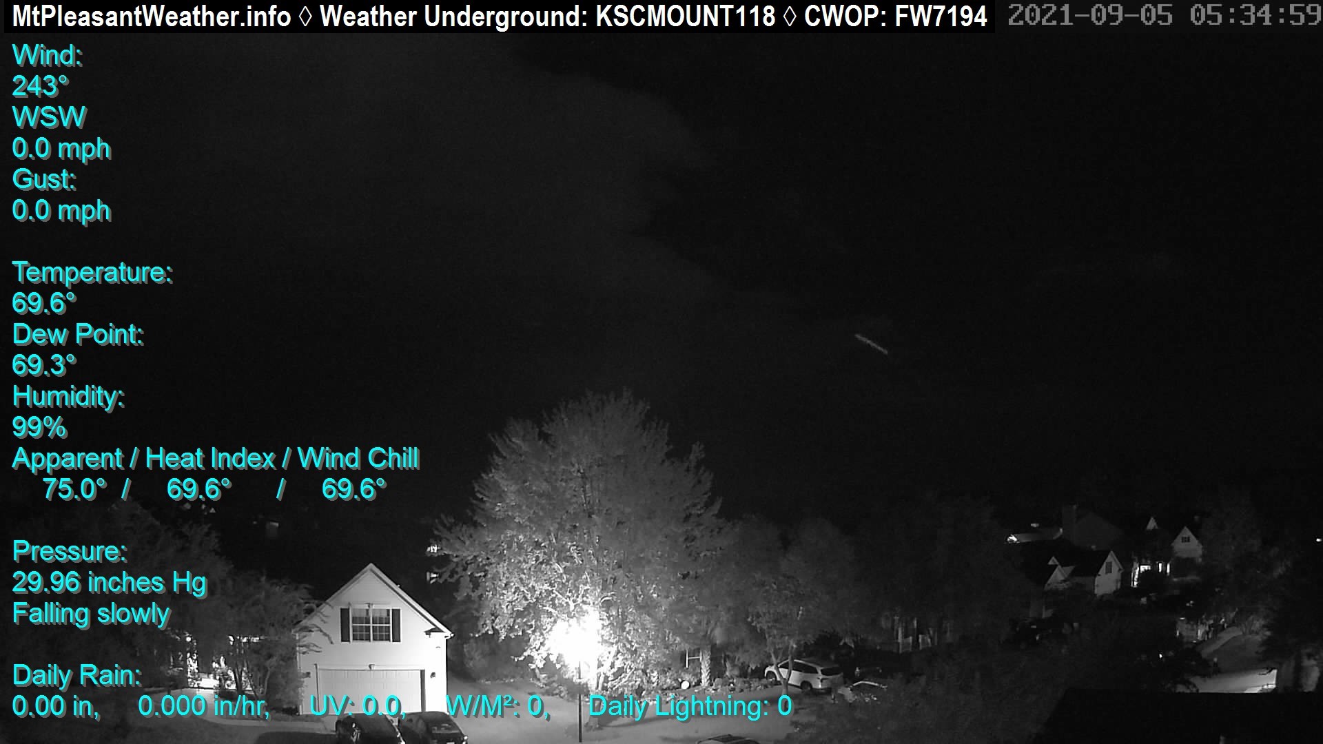 cam HD en direct Mount Pleasant, Caroline du Sud Live Weathercam