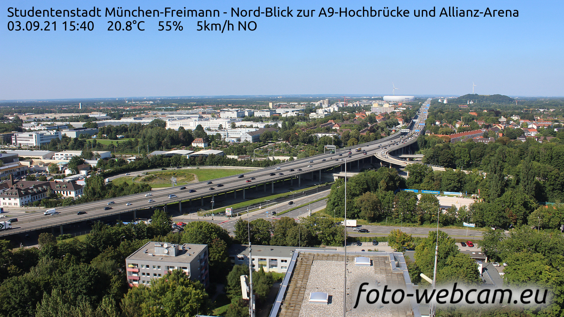 Live HD Webcam Munich Studentenstadt Freimann,Munich Studentenstadt