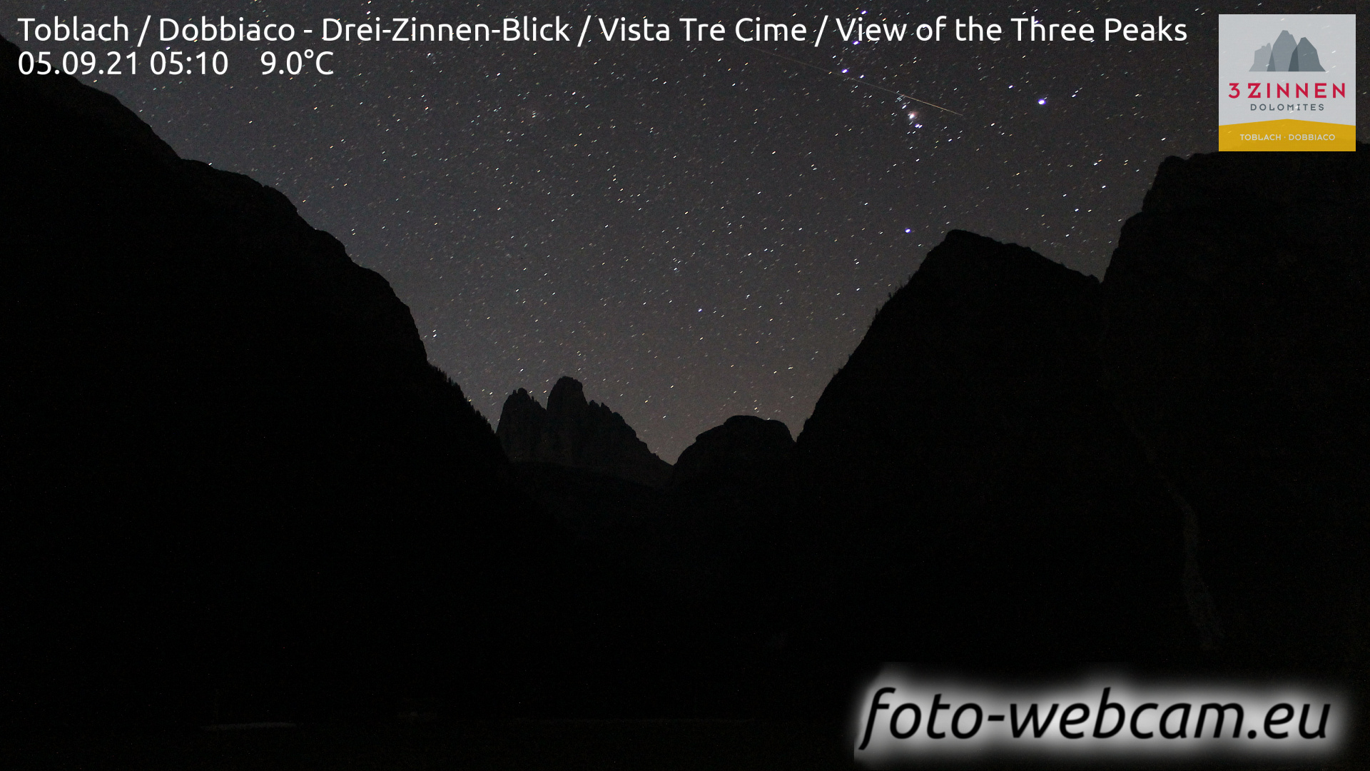Тоблах (Доломиты): HD-панорама Drei Zinnenblick