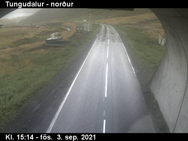 Tungudalur : Route 60 (Breiðadals- og Botnsheiðargöng) vers le nord