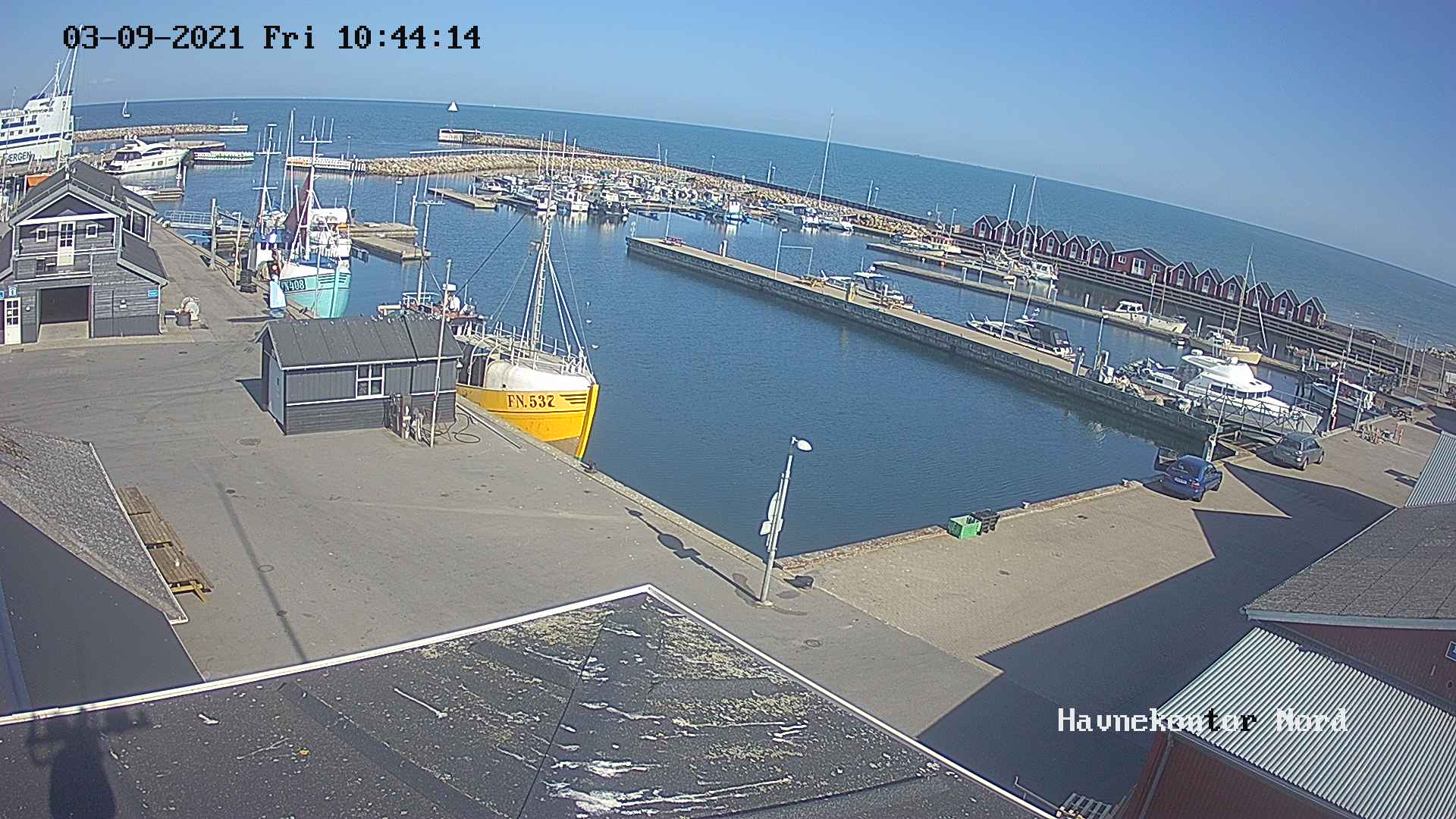 Vesterø Havn (Læsø)です。北側の景色