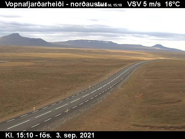 Vopnafjarðarheiði : Route 85 vers le nord-est