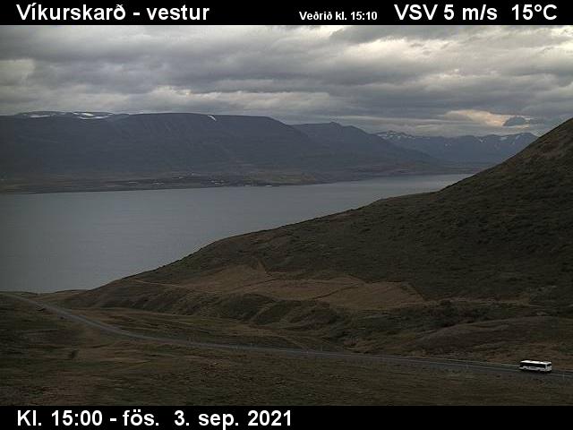 Víkurskarð : Hringvegur vers l'ouest