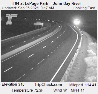 Wasco, Oregón: I-84 en el Parque LePage - Río John Day