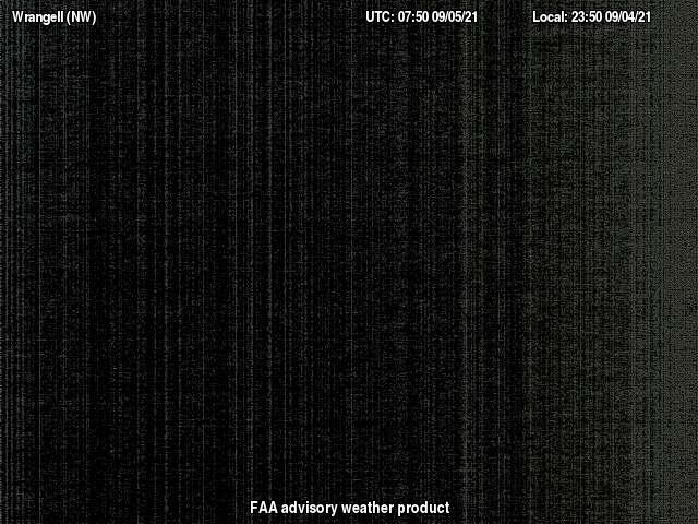 アラスカ、ランゲル。ウランゲル飛行場(PAWG)、北西方向の眺め
